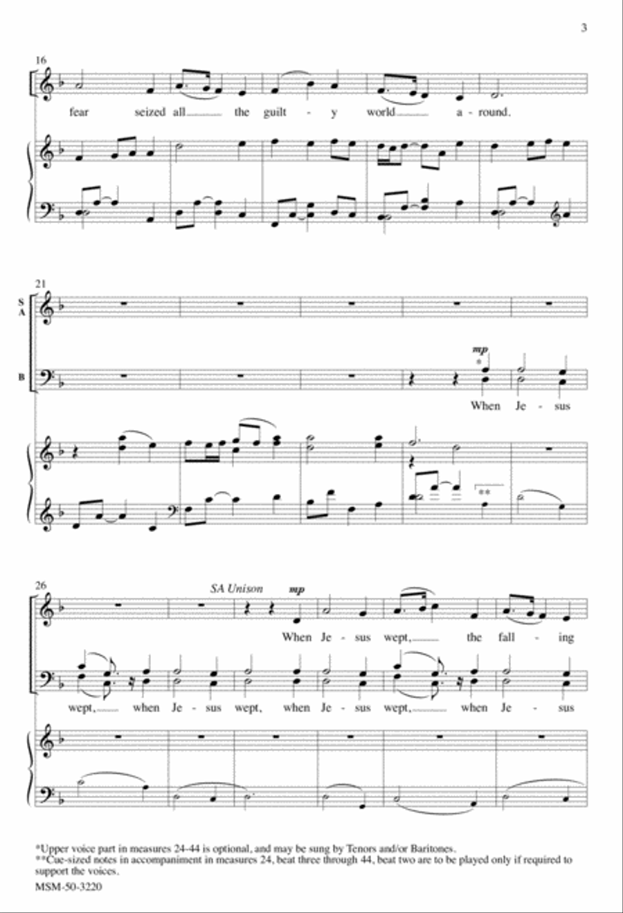 When Jesus Wept 4-Part scores gallery preview page 3