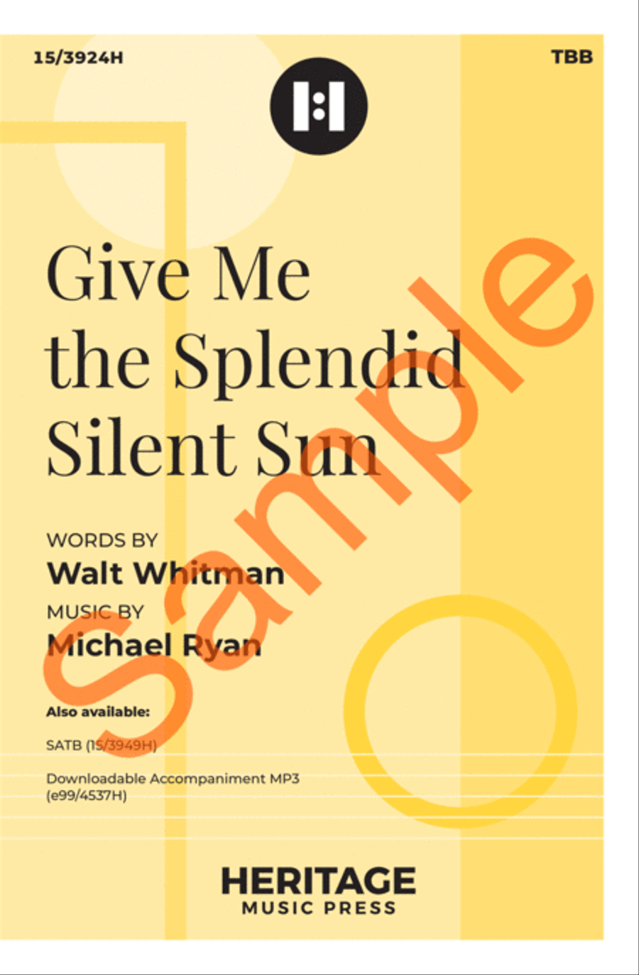 Give Me the Splendid Silent Sun TTB scores gallery preview page 2