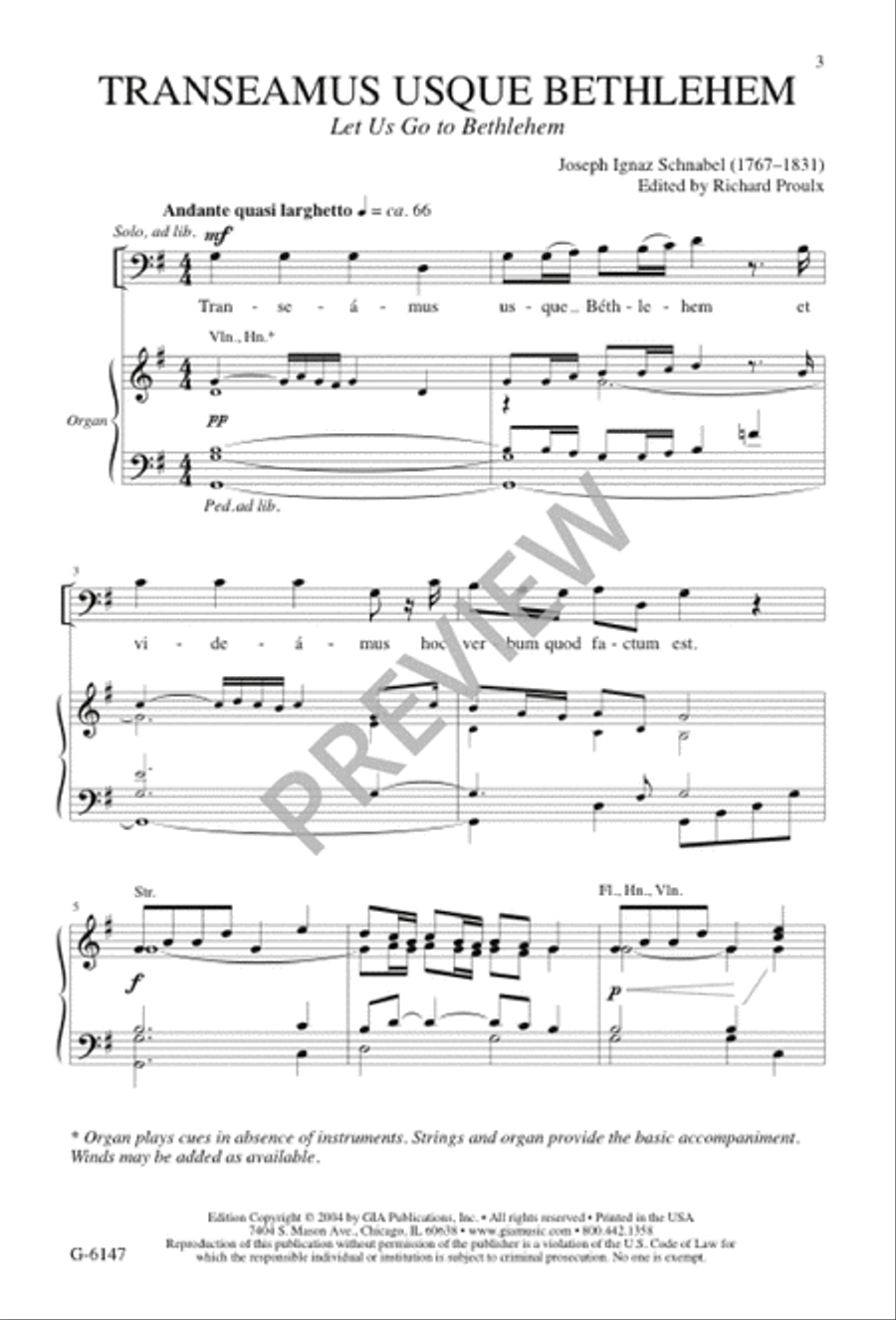 Transeamus usque Bethlehem (Let Us Go to Bethlehem) 4-Part scores gallery preview page 3