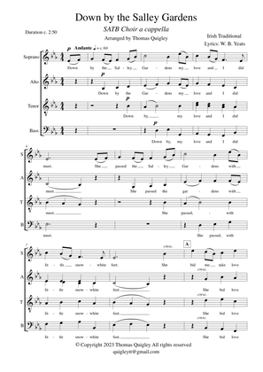 Down by the Salley Gardens (SATB a cappella)