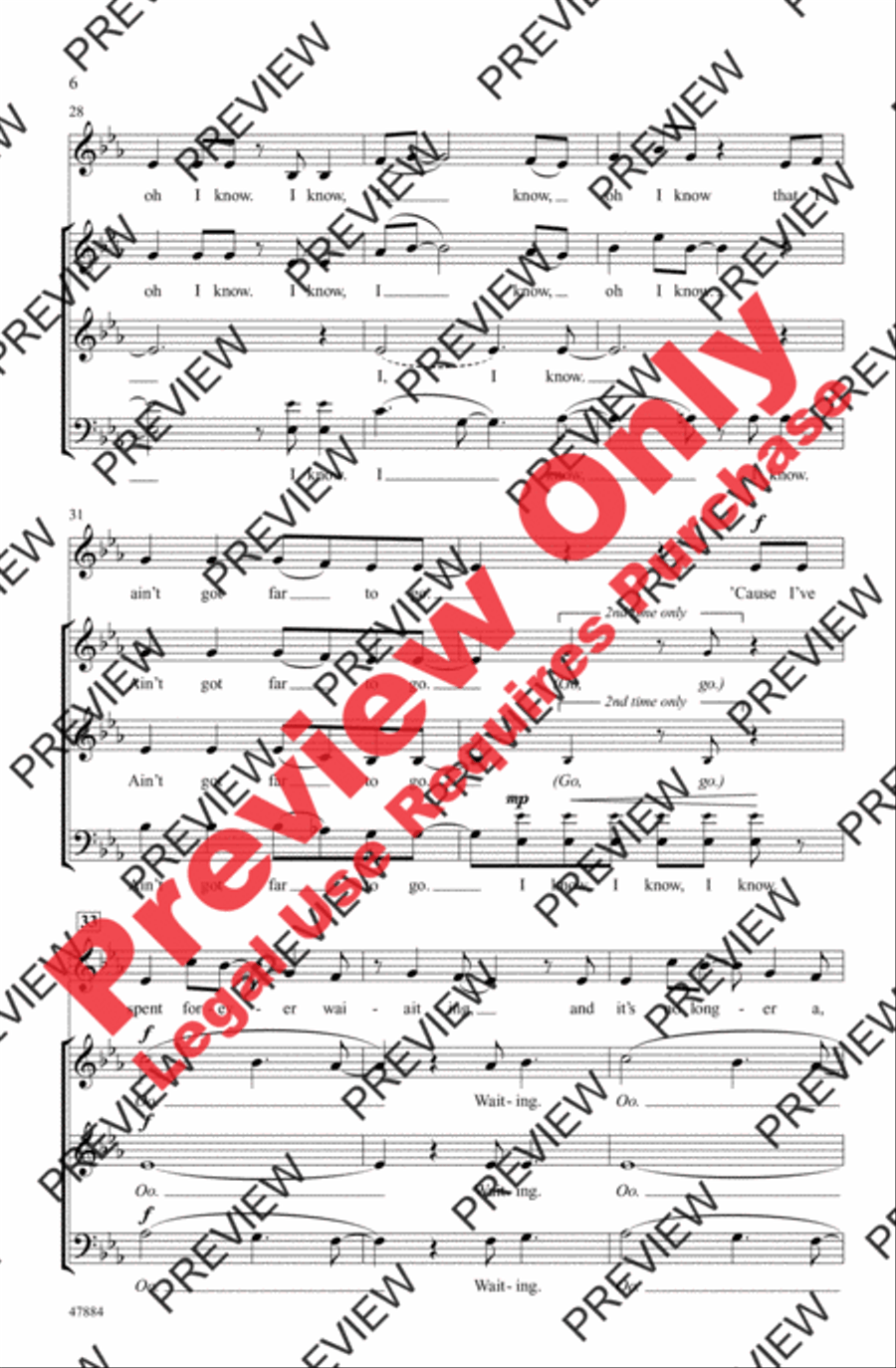 Ain't Got Far to Go 3-Part scores gallery preview page 6