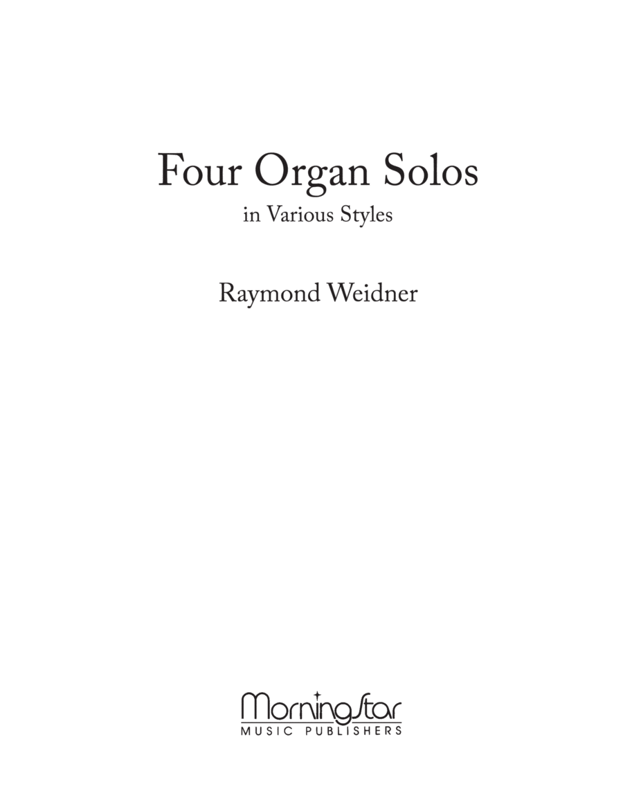 Four Organ Solos in Various Styles Organ scores gallery preview page 1