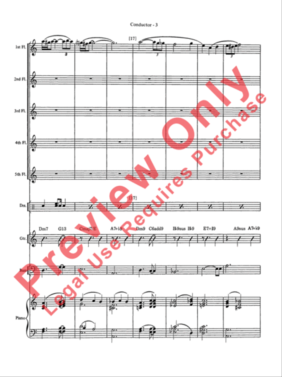 Over the Rainbow Flute Choir scores gallery preview page 4