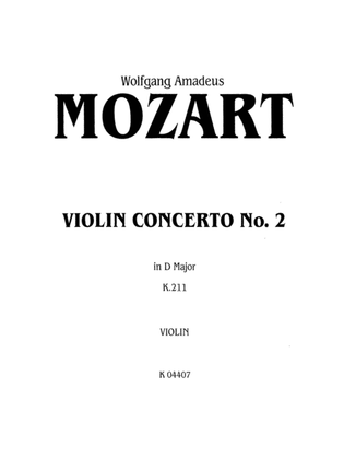Book cover for Mozart: Violin Concerto No. 2 in D Major, K. 211