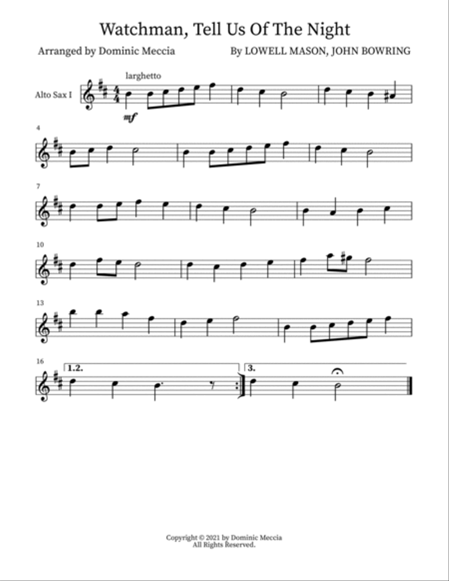 Watchman, Tell Us Of The Night Small Ensemble scores gallery preview page 3