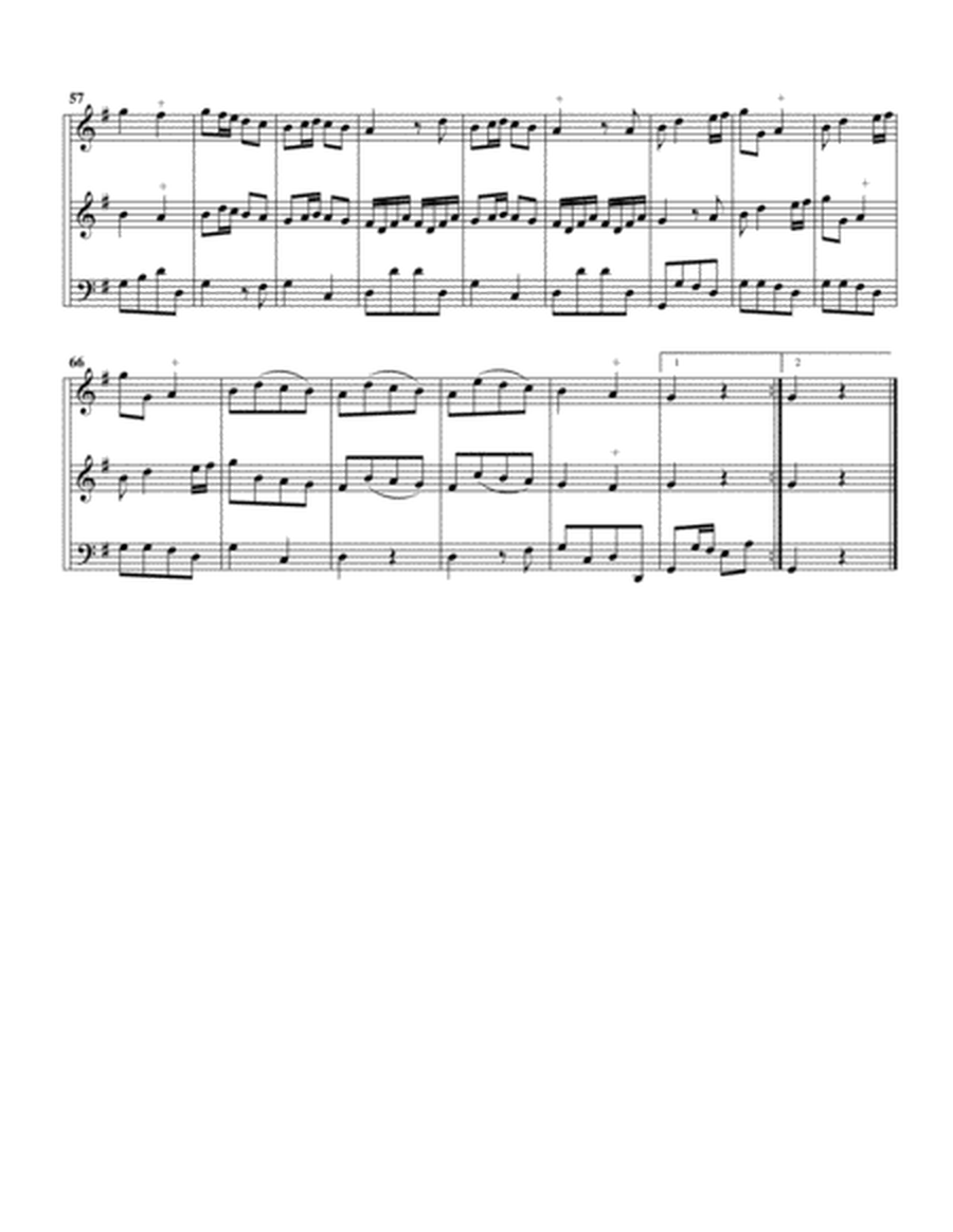 Trio sonata QV 2 Anh. 28 for 2 flutes and continuo in G major
