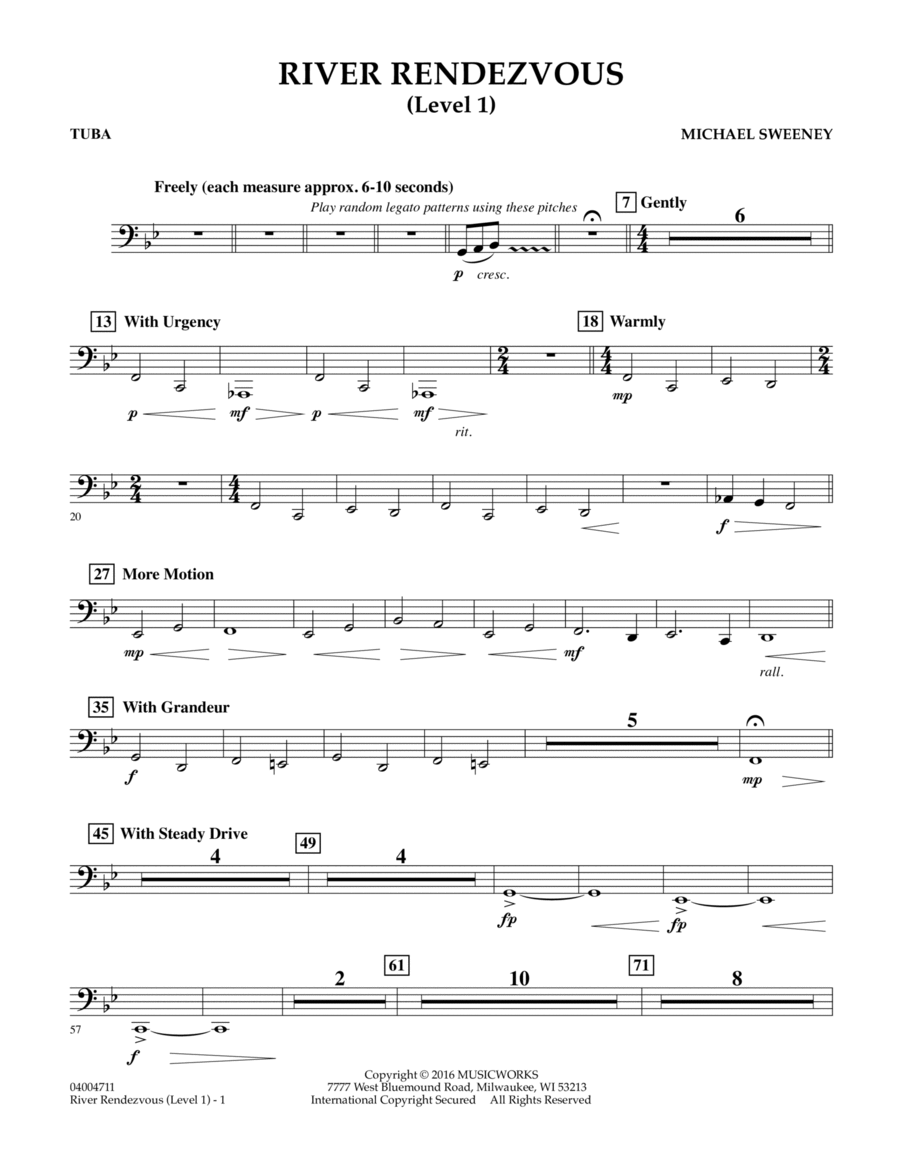 River Rendezvous - Tuba (Level 1) Tuba scores gallery preview page 1