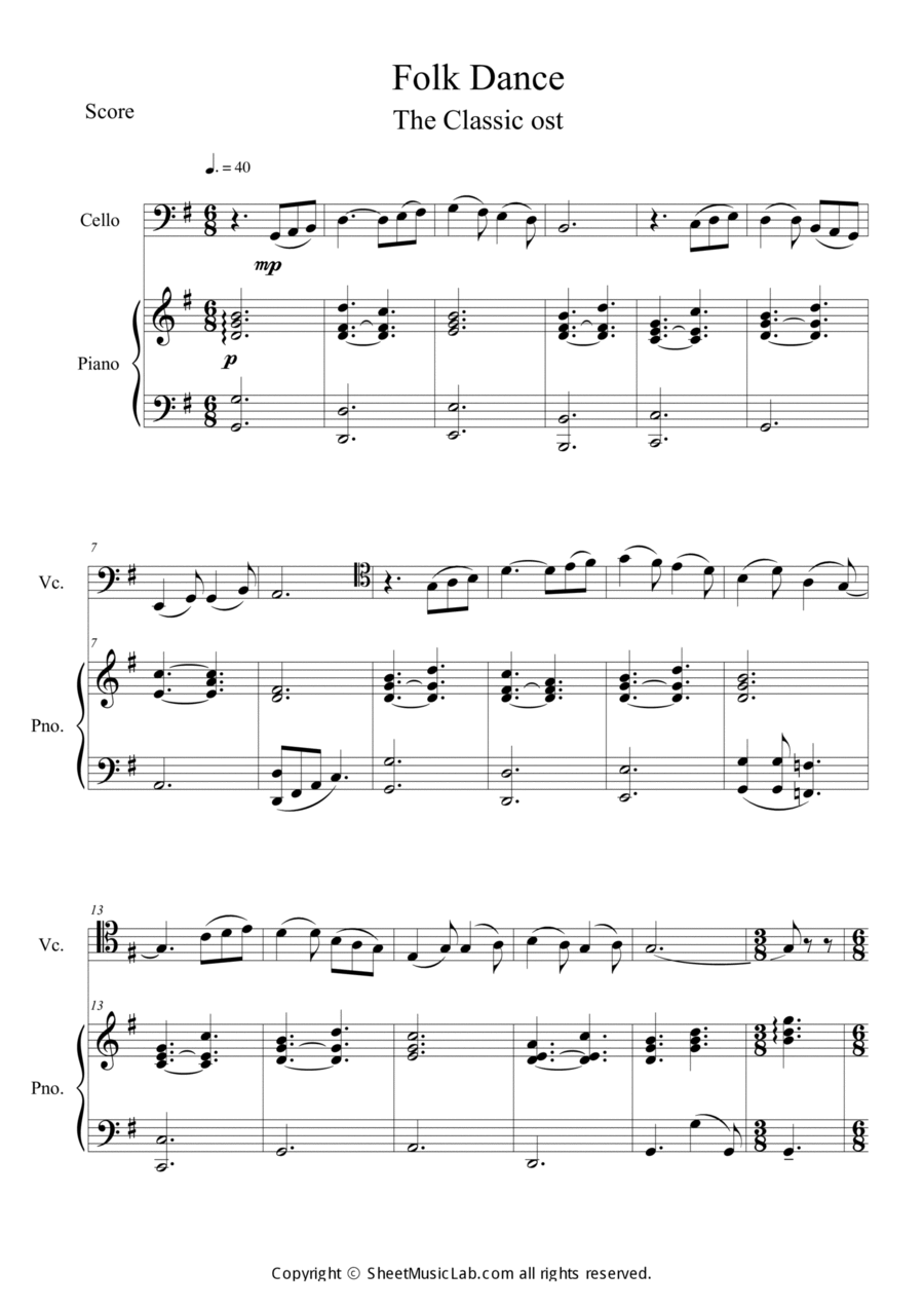 Folk Dance Folk Dance Piano scores gallery preview page 1