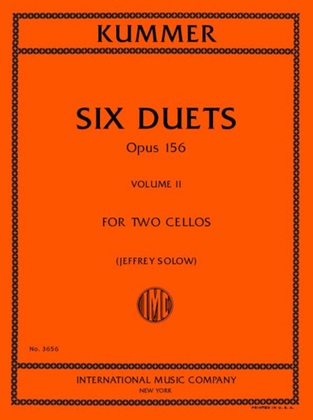 Book cover for Six Duets, Opus 156 - Volume II