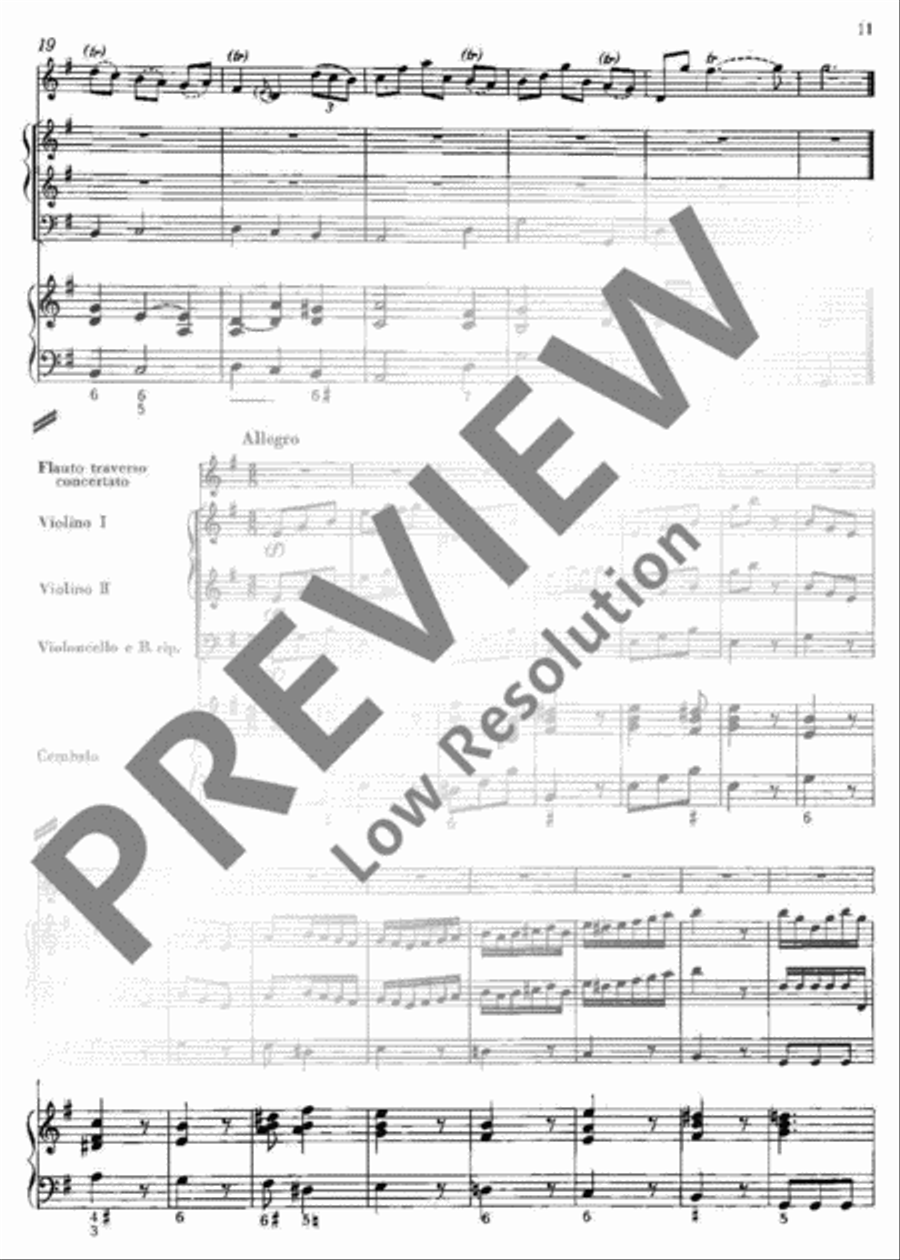 Concerto E minor Flute Solo scores gallery preview page 12