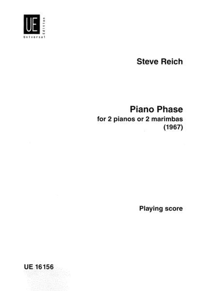 Piano Phase for 2 pianos or 2 marimbas