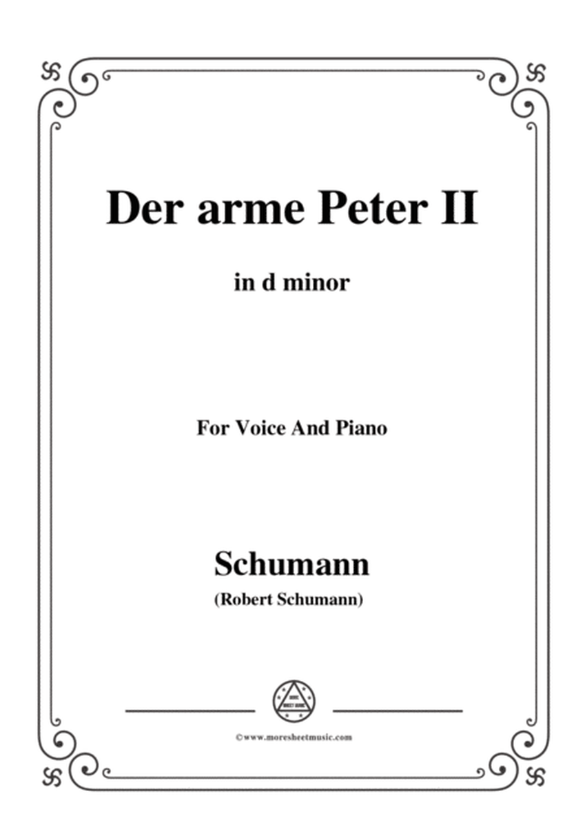 Schumann-Der arme Peter 2,in d minor,for Voice and Piano image number null