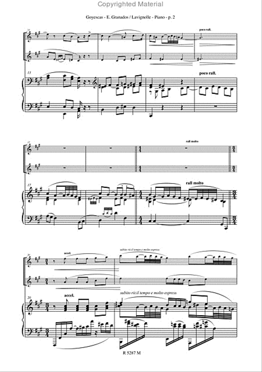 Goyescas IV Flute scores gallery preview page 3