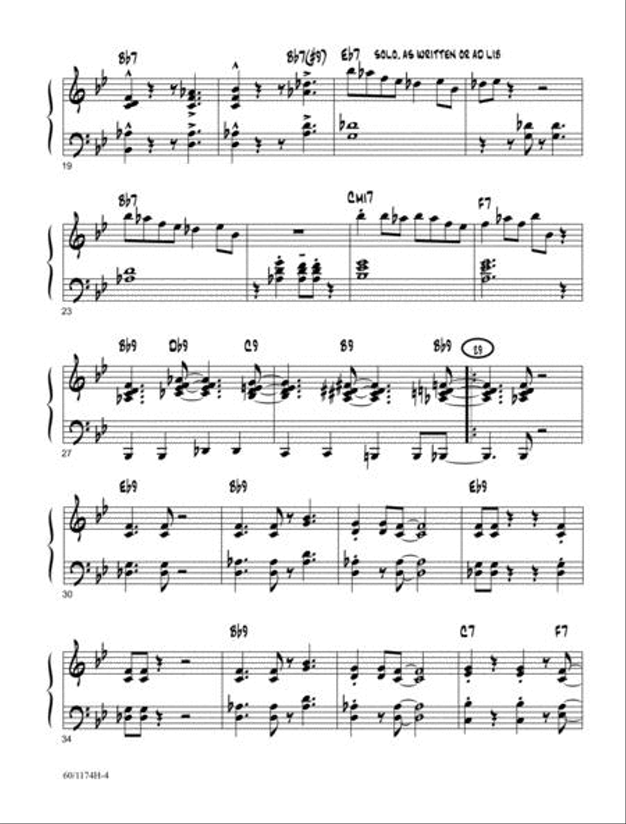 Aebersold for Everyone - Piano Jazz Ensemble scores gallery preview page 4