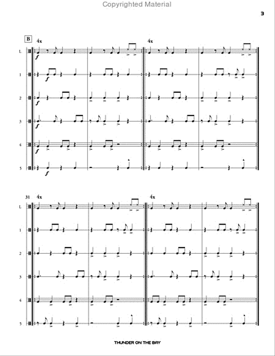 Thunder on the Bay Percussion Ensemble scores gallery preview page 4