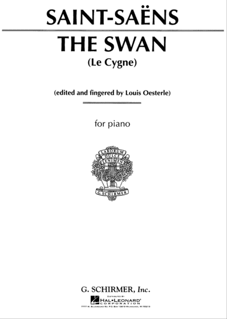 Le Cygne (The Swan) Piano Solo scores gallery preview page 1