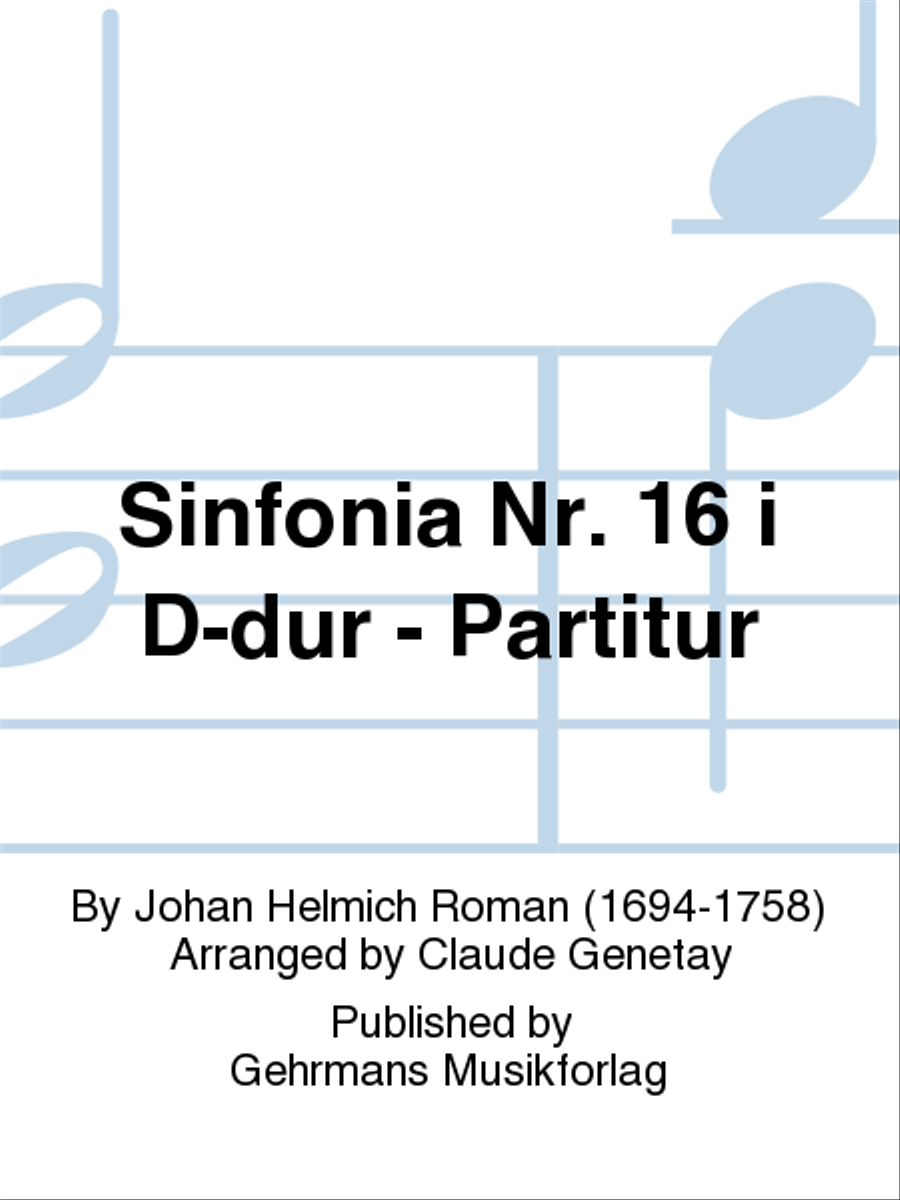 Sinfonia Nr. 16 i D-dur - Partitur Orchestra scores gallery preview page 1