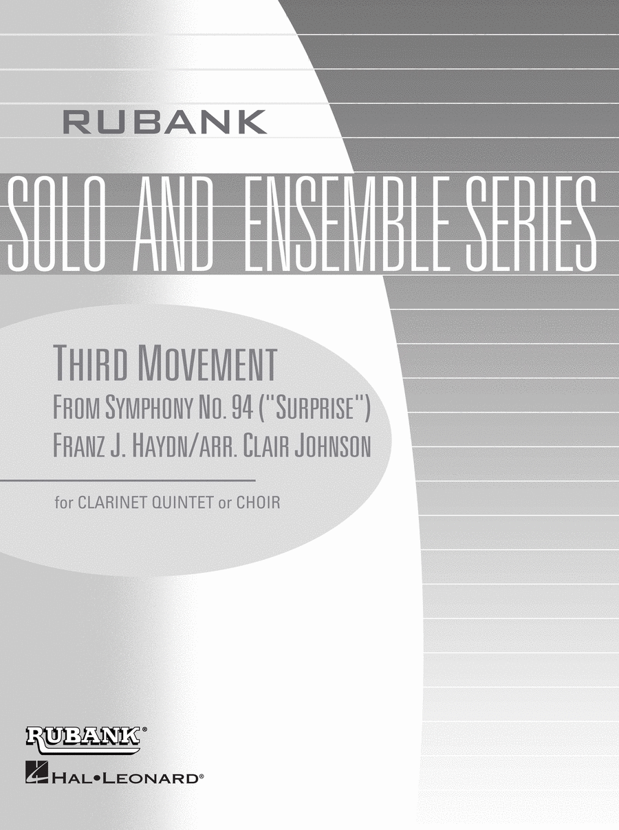 Third Movement from Symph 94 - “Surprise” Clarinet Quintet scores gallery preview page 1