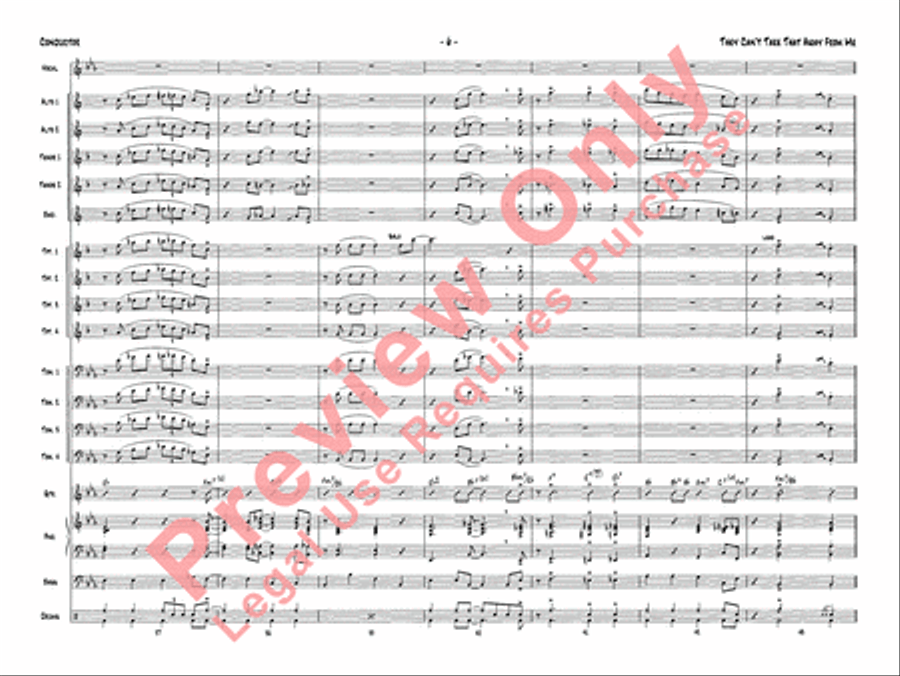 They Can't Take That Away from Me Jazz Ensemble scores gallery preview page 9