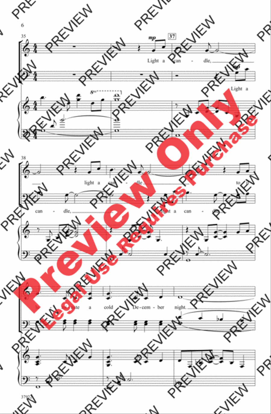 Light a Candle Light a Candle 4-Part scores gallery preview page 6