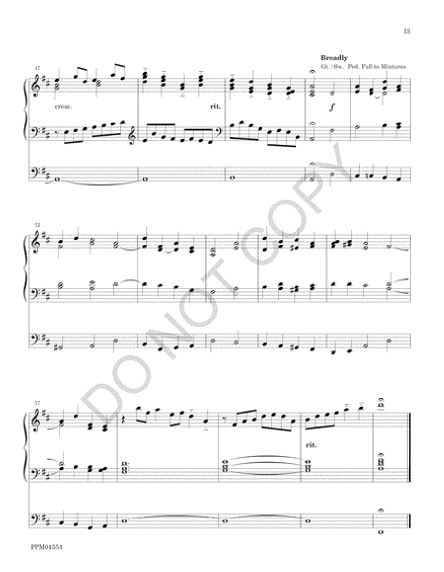 Three Organ Preludes on Psalm Tunes Organ Solo scores gallery preview page 16