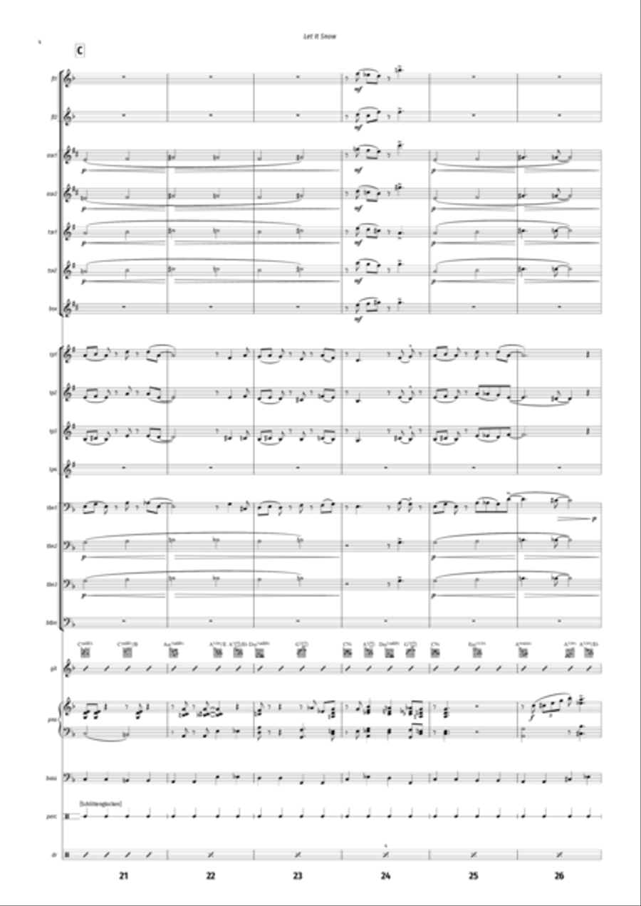 Let It Snow! Let It Snow! Let It Snow! Jazz Ensemble scores gallery preview page 4