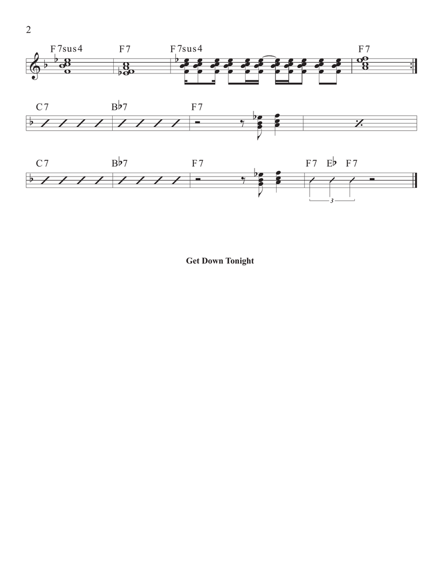 Get Down Tonight Piano, Vocal scores gallery preview page 2