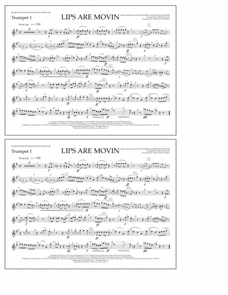 Lips Are Movin - Trumpet 1