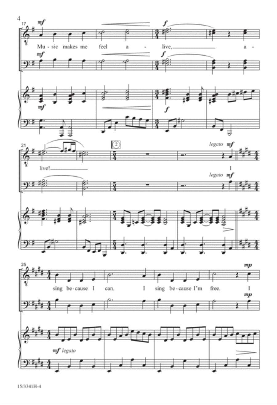 Music Makes Me Feel Alive TTBB scores gallery preview page 4