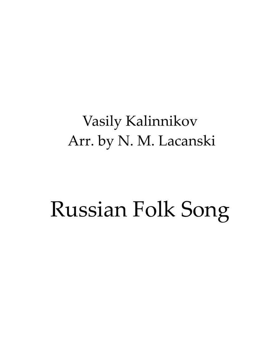 Russian Folk Songs Piano scores gallery preview page 1