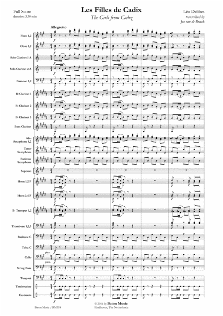 Les filles de Cadix Concert Band scores gallery preview page 2