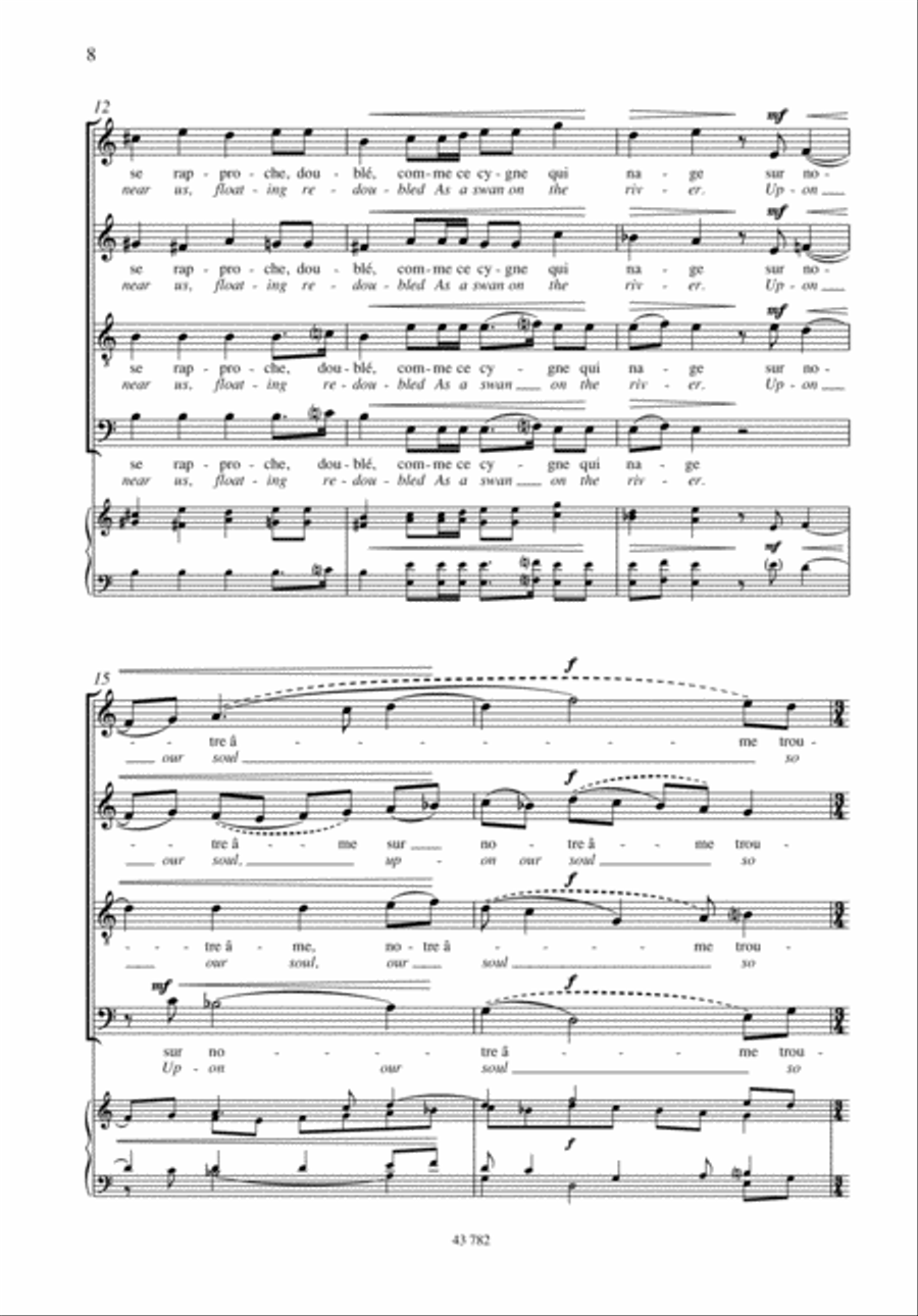 Six Chansons 4-Part scores gallery preview page 6