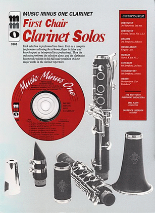 Book cover for First Chair Clarinet Solos - Orchestral Excerpts