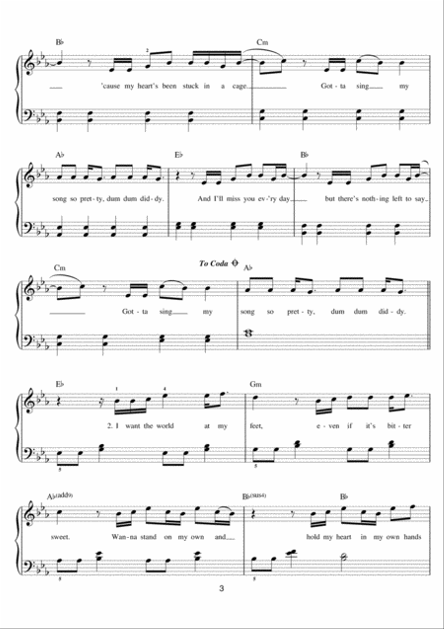 Lovebird Easy Piano scores gallery preview page 3