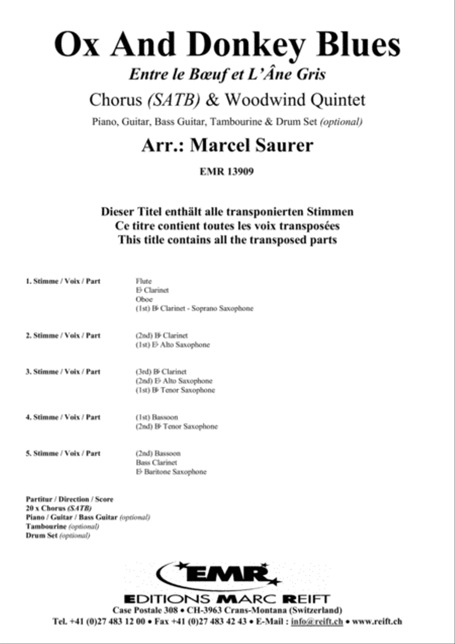 Ox And Donkey Blues Ox And Donkey Blues Woodwind Quintet scores gallery preview page 2