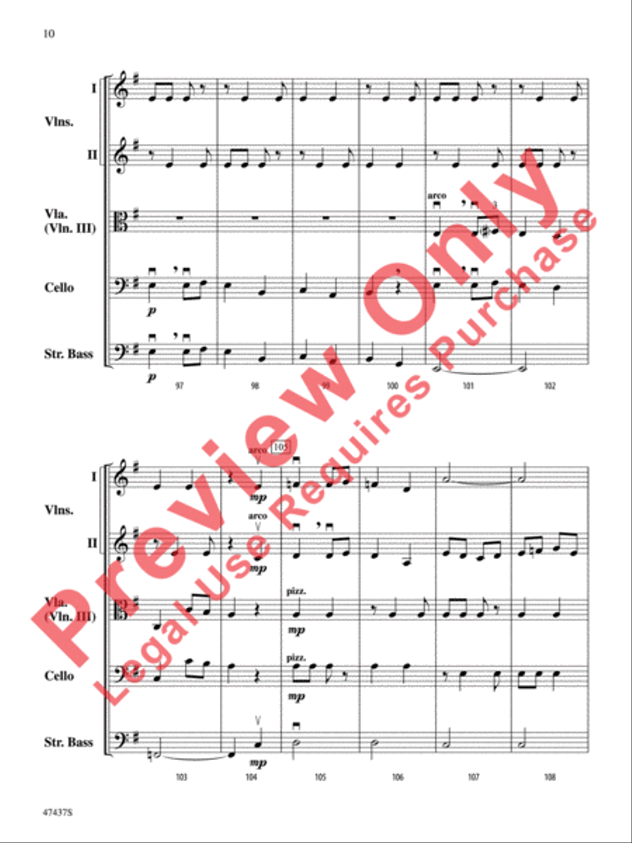 Dance of the Red Dragons String Orchestra scores gallery preview page 11