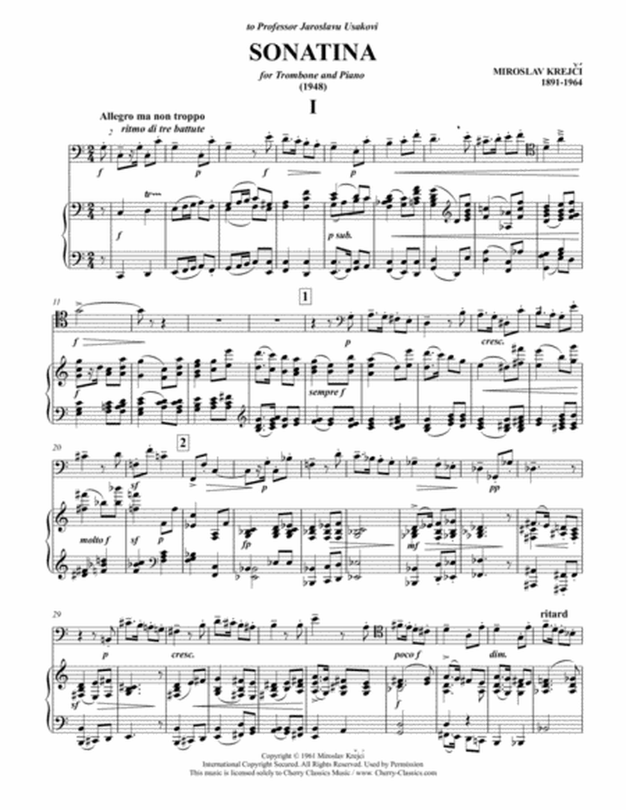Sonatina for Trombone & Piano