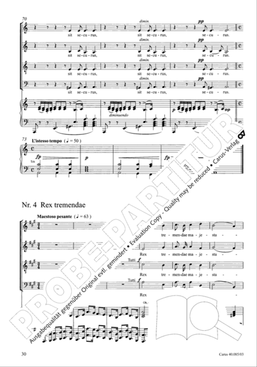 Missa pro defunctis Missa pro defunctis 4-Part scores gallery preview page 31