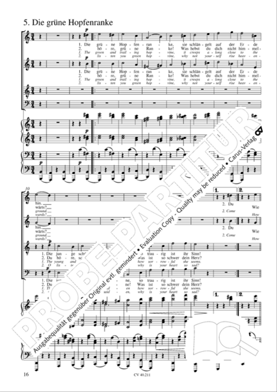 Liebeslieder-Walzer, Op. 52 Choir scores gallery preview page 17