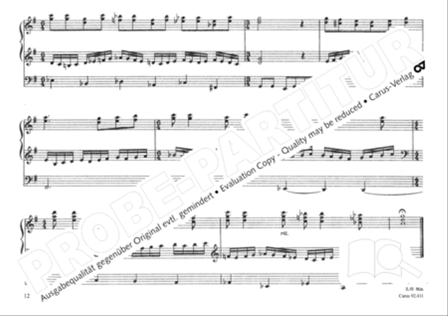 Gregorianische Miniaturen fur Orgel Organ Solo scores gallery preview page 17