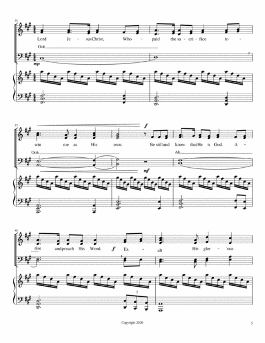 He is God 4-Part scores gallery preview page 5
