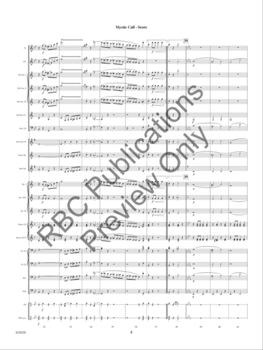 Mystic Call Mystic Call Concert Band scores gallery preview page 7