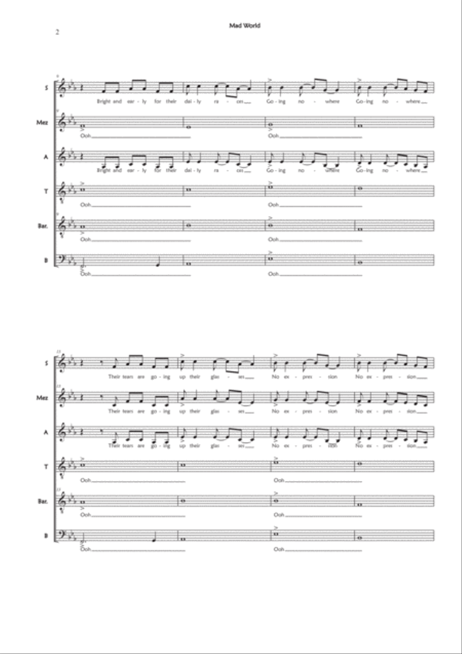 Mad World Divisi scores gallery preview page 2