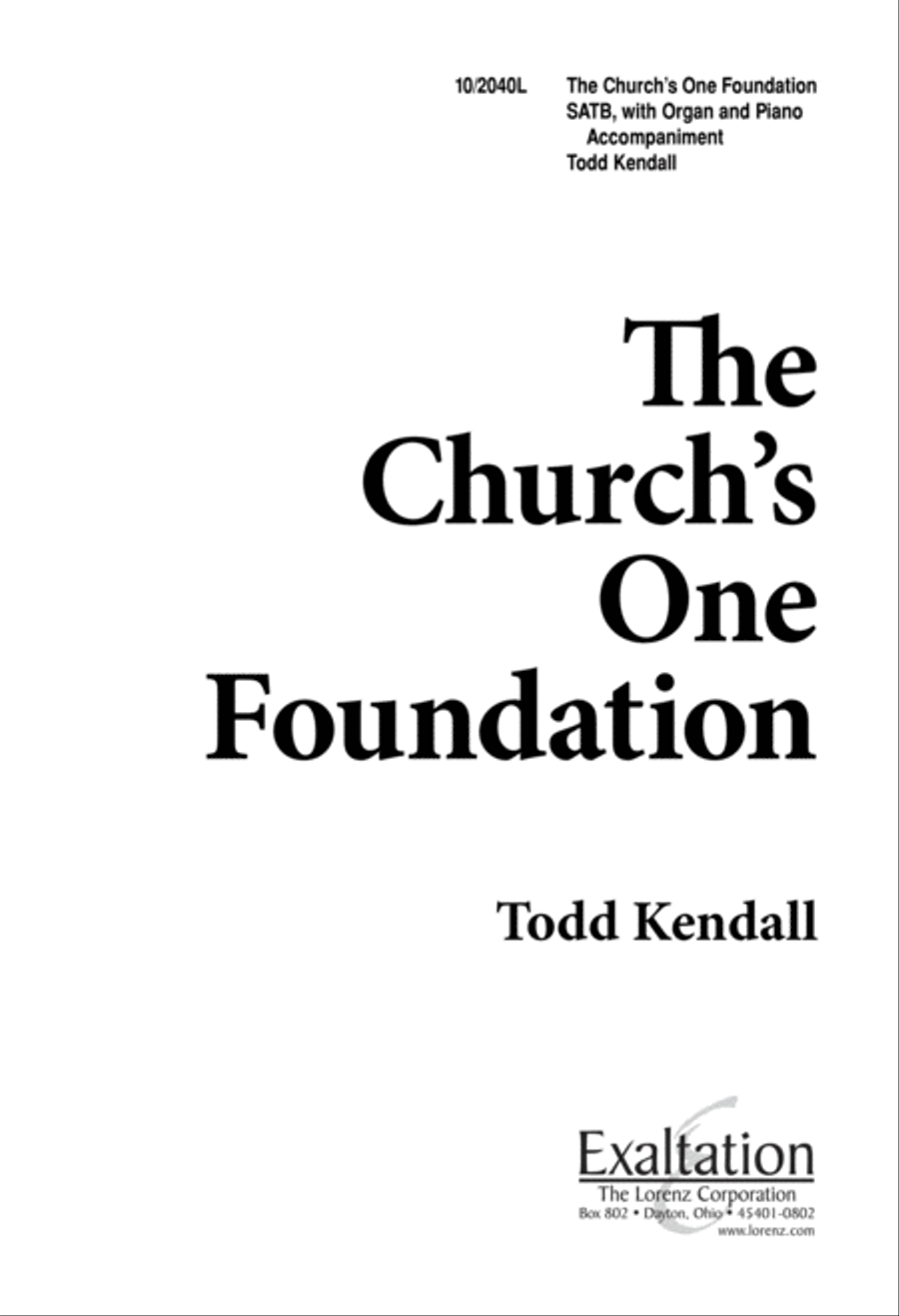 The Church's One Foundation 4-Part scores gallery preview page 1