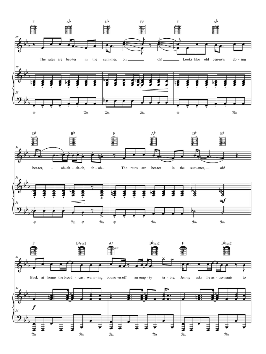 Dear Jenny Dear Jenny Piano, Vocal, Guitar scores gallery preview page 4