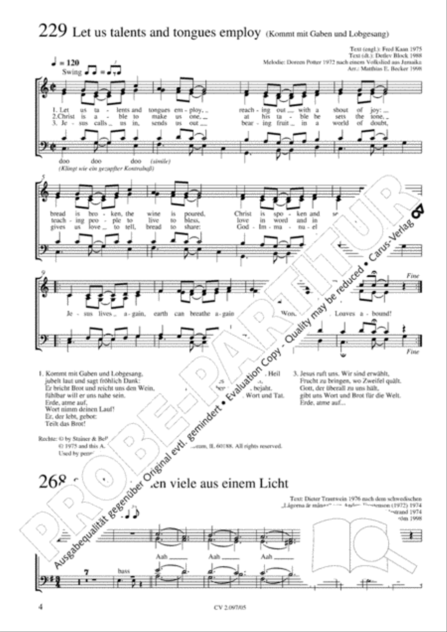 Pop-Chorbuch zum EG: Morning has broken Choir scores gallery preview page 5
