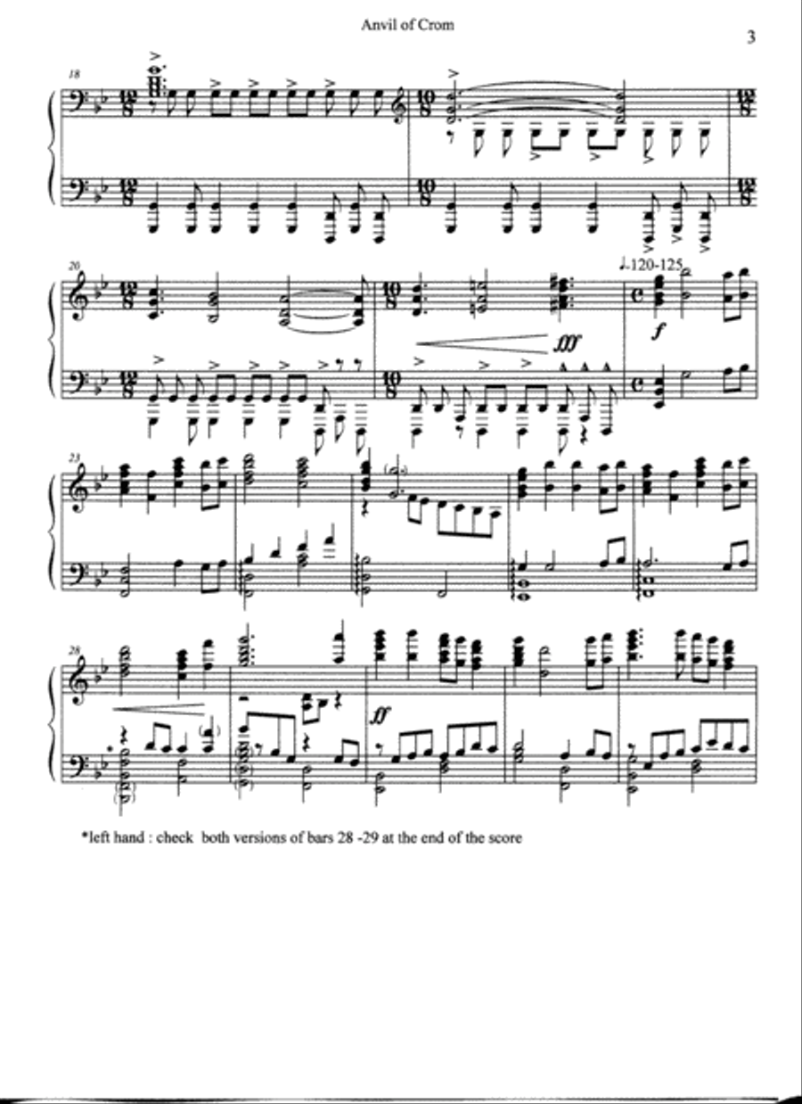 Anvil Of Crom Piano Solo scores gallery preview page 3