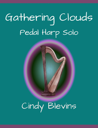 Book cover for Gathering Clouds, solo for Pedal Harp