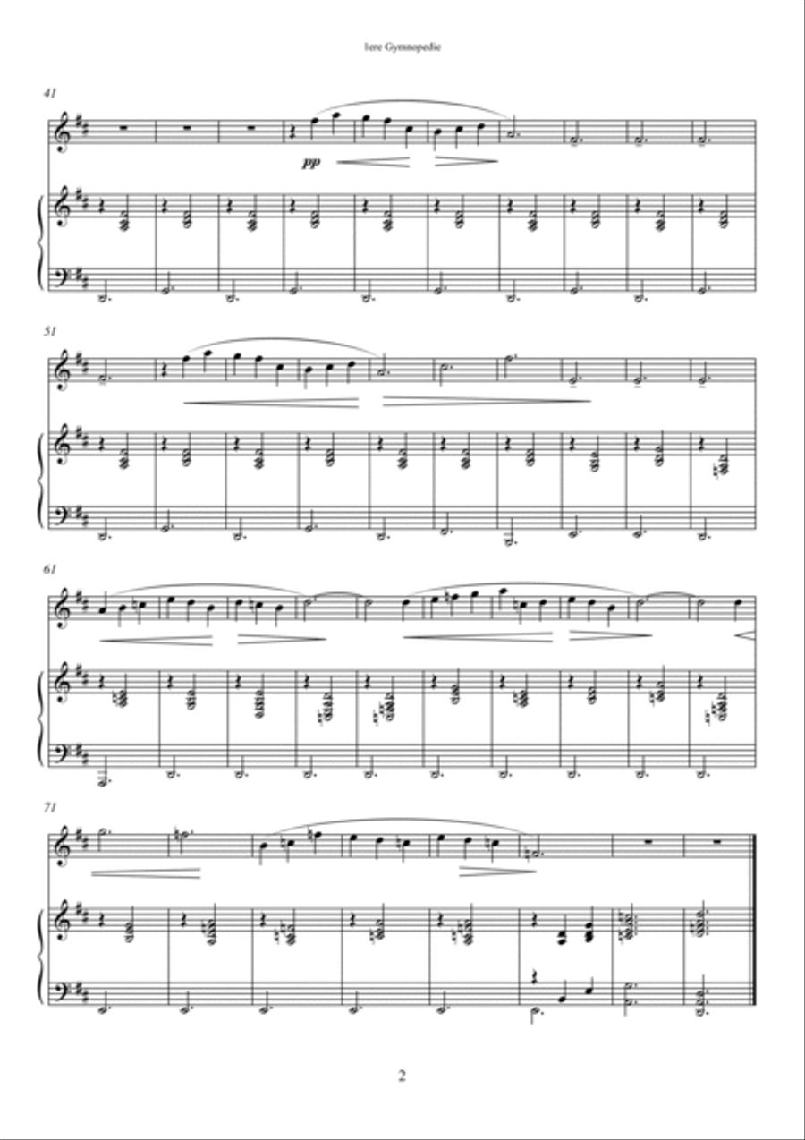 Gymnopedie I Gymnopedie I Flute Solo scores gallery preview page 2