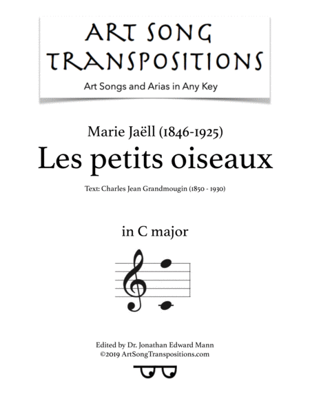 JAËLL: Les petits oiseaux (transposed to C major)